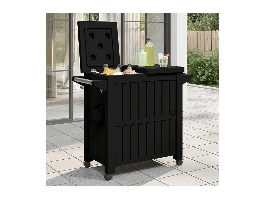 3-in-1 Servierwagen Schwarz Polypropylen