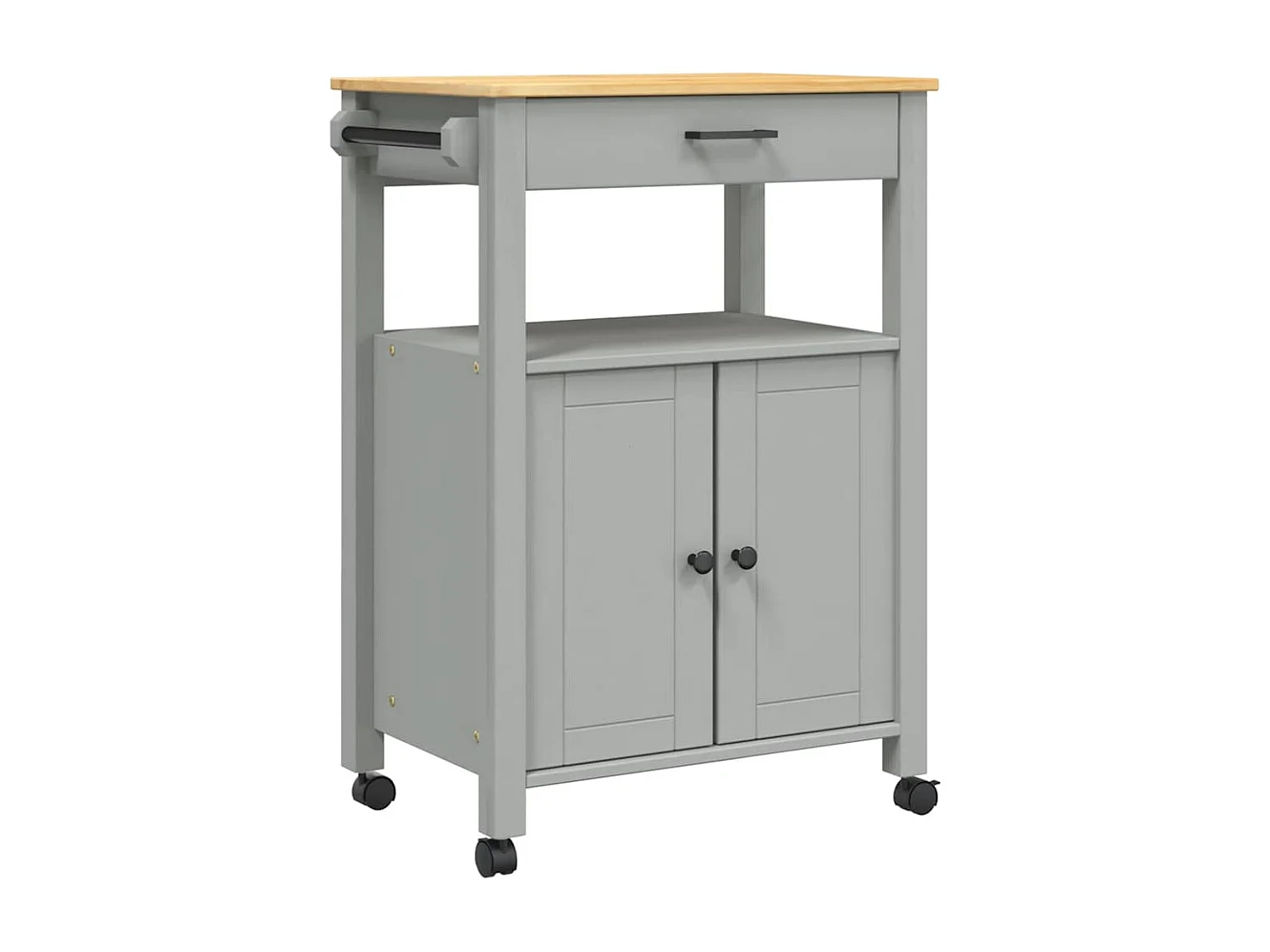 Chariot de cuisine MONZA 60x40x88,5 cm bois massif de pin