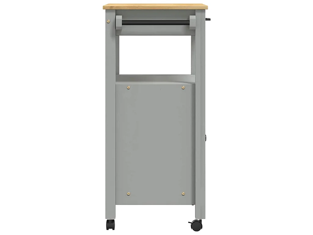 Wózek Kuchenny MONZA 60x40x90 cm Z Litego Drewna Sosnowego - Pojemny i Solidny