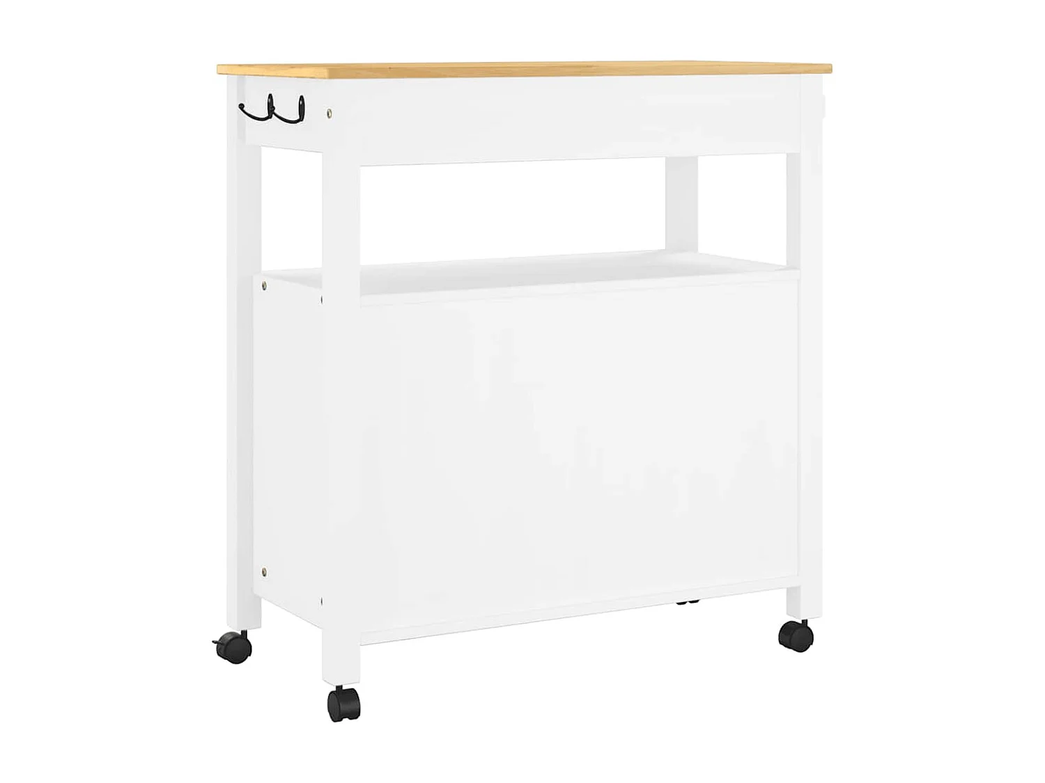 Chariot de cuisine MONZA 84x40x88,5 cm bois massif de pin