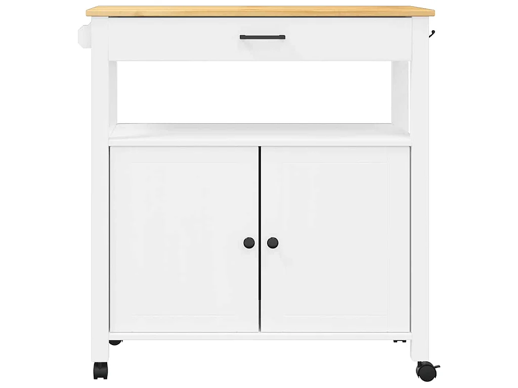 Chariot de cuisine MONZA 84x40x88,5 cm bois massif de pin
