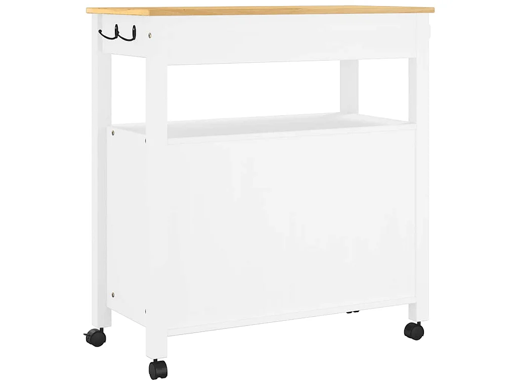 Chariot de cuisine MONZA 84x40x88,5 cm bois massif de pin
