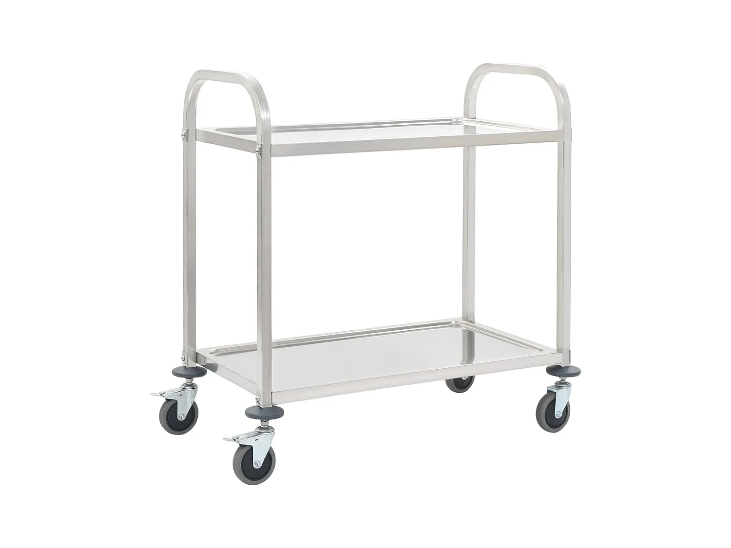Keukentrolley 2-laags 96,5x55x90 cm roestvrij staal