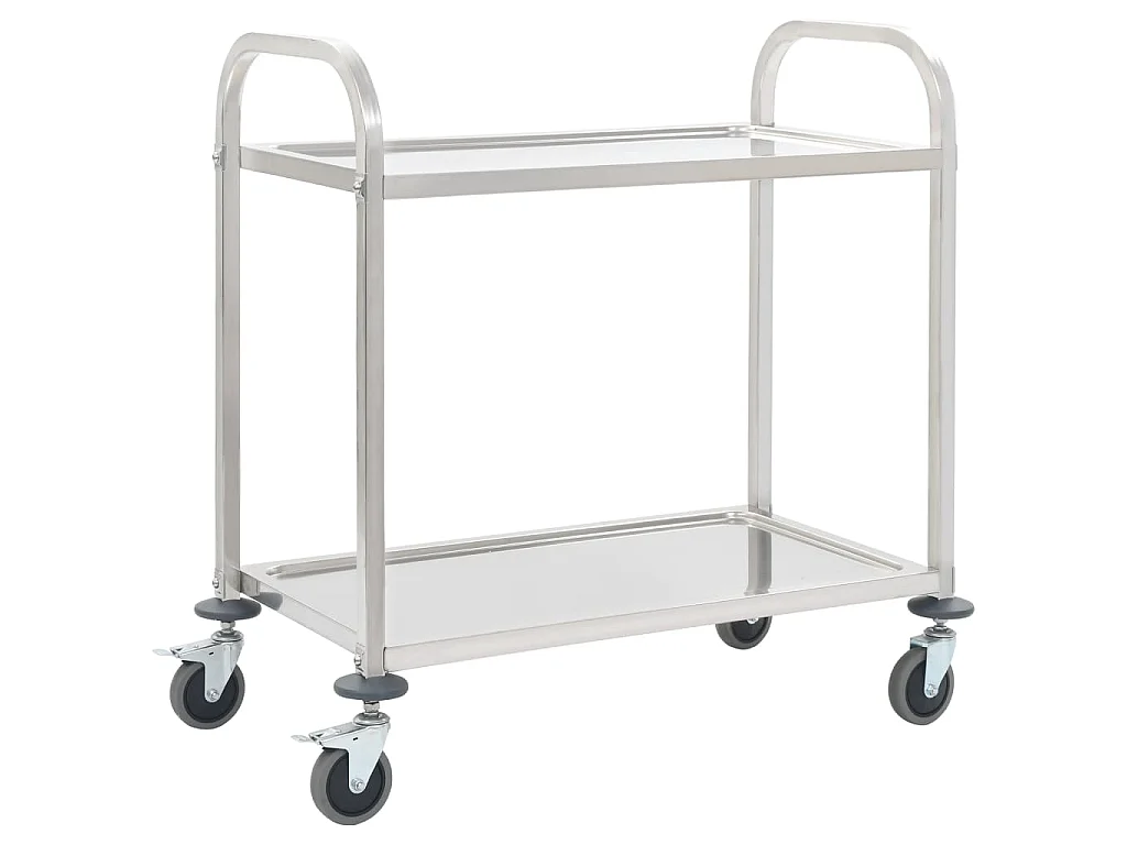 Keukentrolley 2-laags 96,5x55x90 cm roestvrij staal