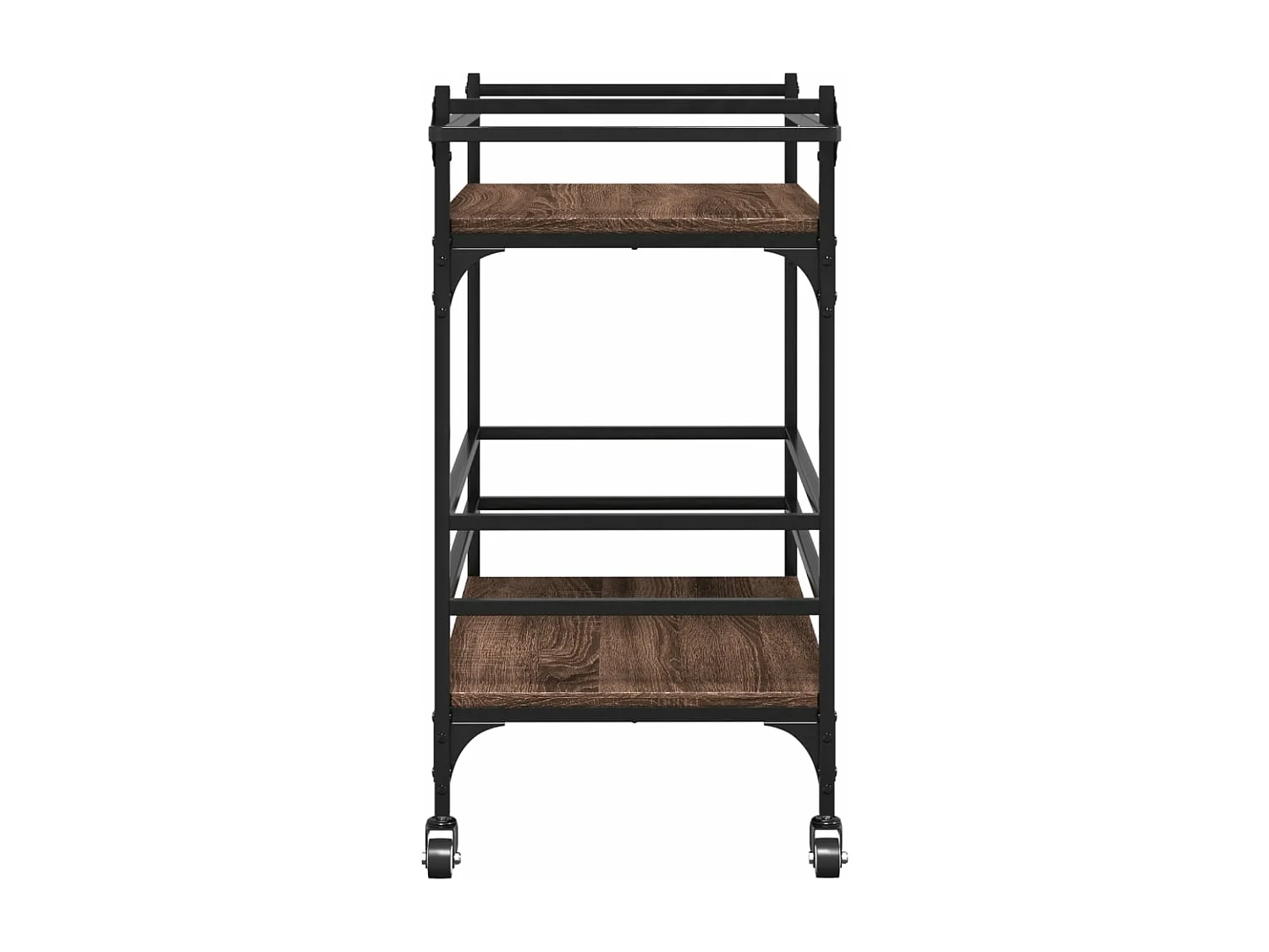 Keukentrolley 82x40x78,5 cm bewerkt hout bruin eikenkleurig