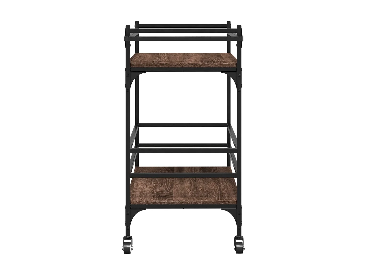 Chariot de cuisine chêne marron 82x40x78,5 cm bois d'ingénierie