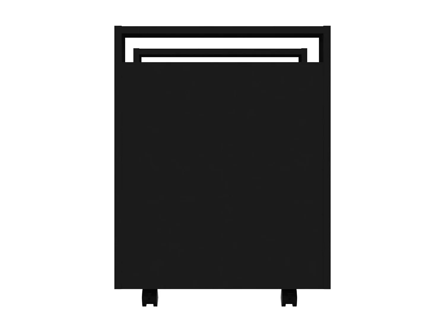 Trólei de secretária 60x45x60 cm derivados de madeira preto