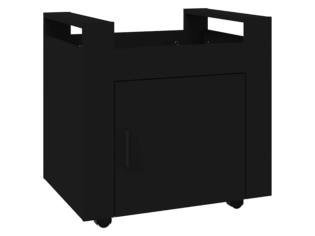 Bureaukastje 60x45x60 cm bewerkt hout zwart