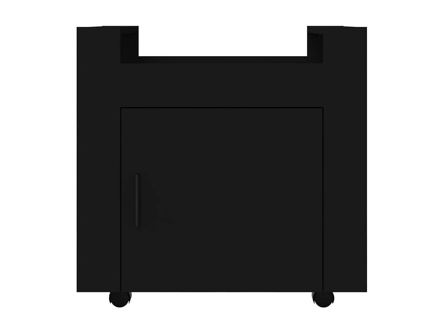 Bureaukastje 60x45x60 cm bewerkt hout zwart