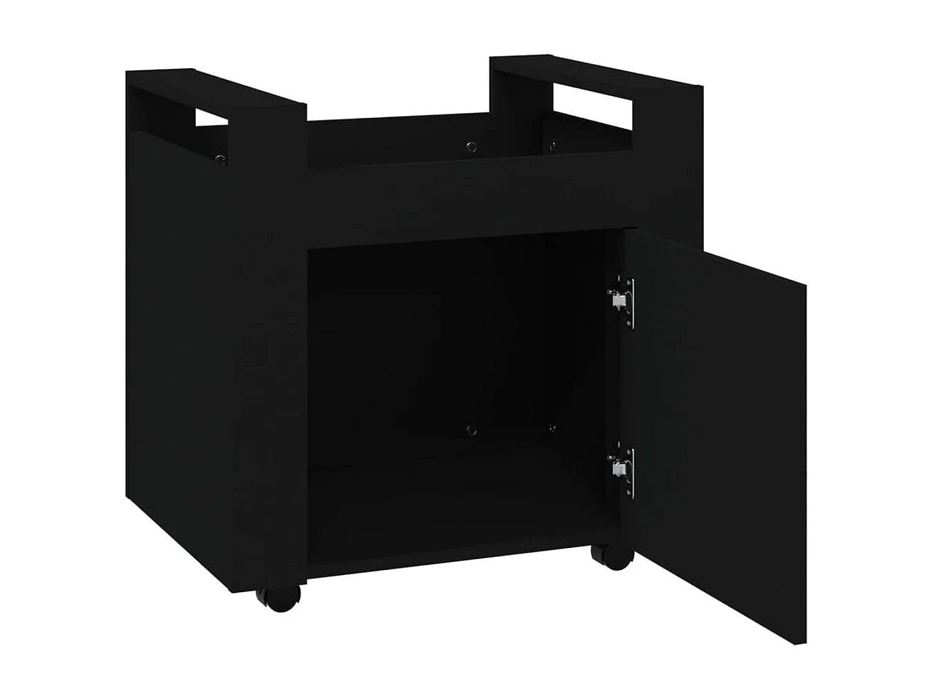 Bureaukastje 60x45x60 cm bewerkt hout zwart