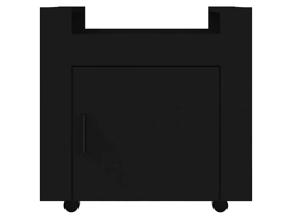 Chariot de bureau Noir 60x45x60 cm Bois d'ingénierie