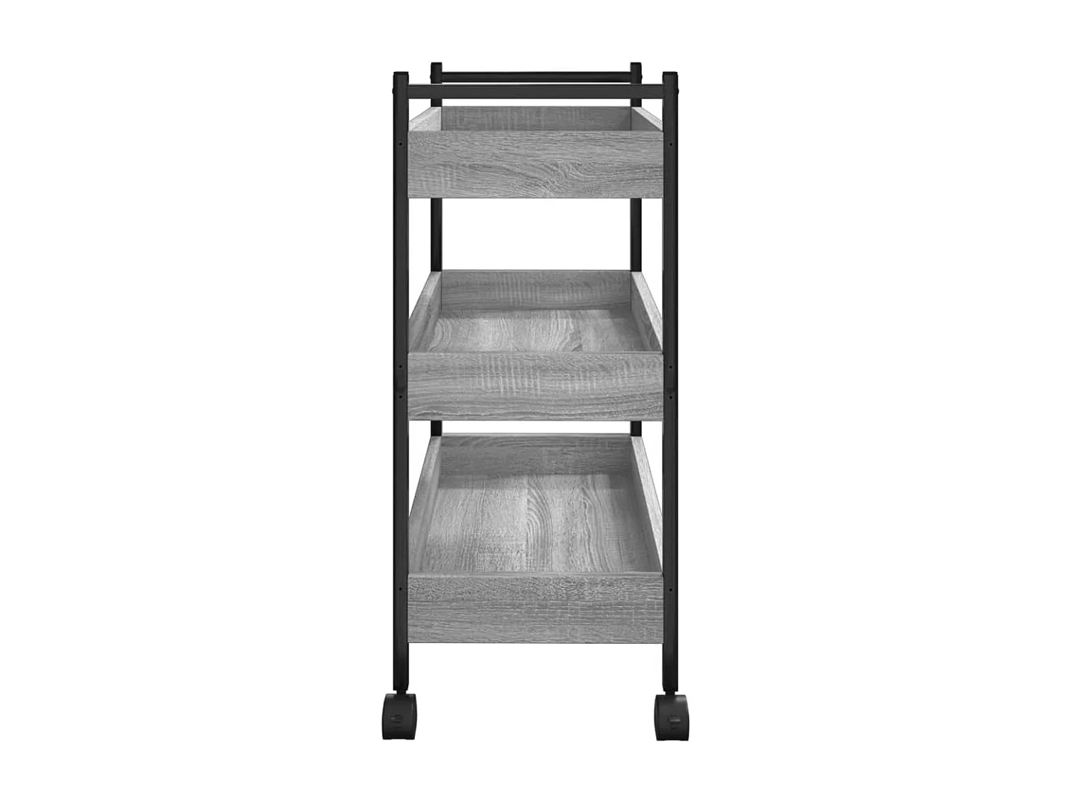 Chariot de cuisine sonoma gris 50x30x70 cm bois d'ingénierie