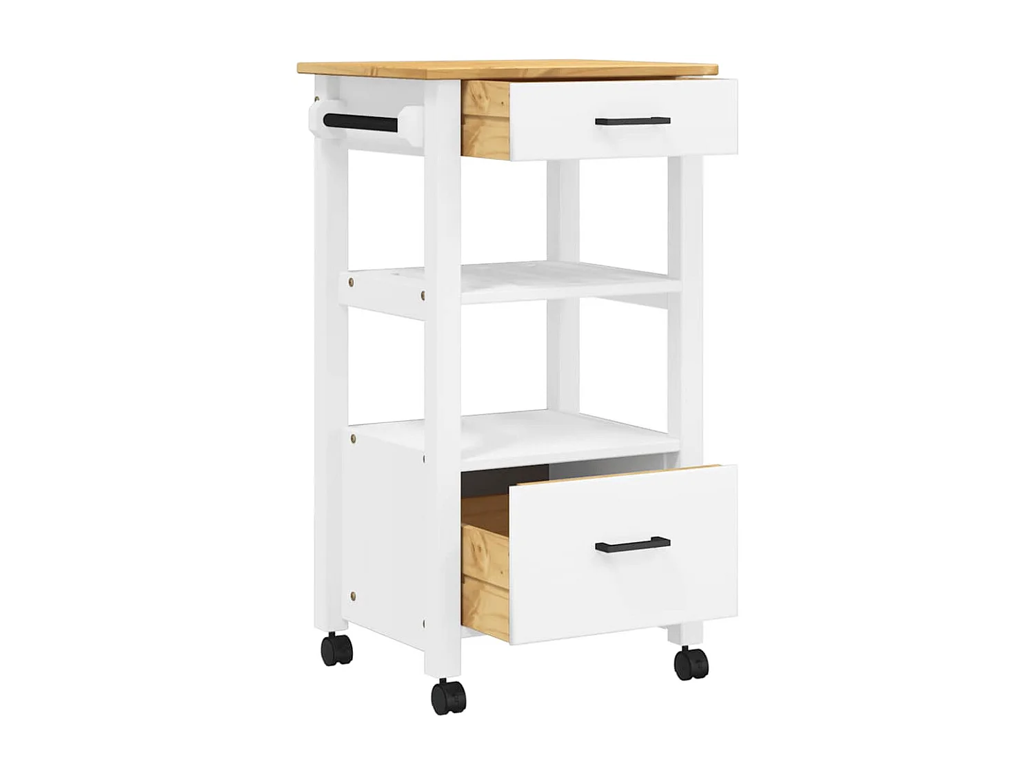 Carrito de cocina MONZA madera maciza de pino 48x40x88,5 cm