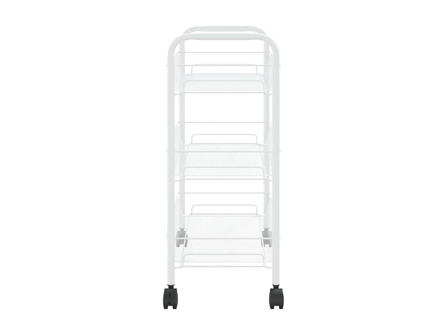 Carrito de cocina 3 niveles hierro blanco 46x26x64 cm