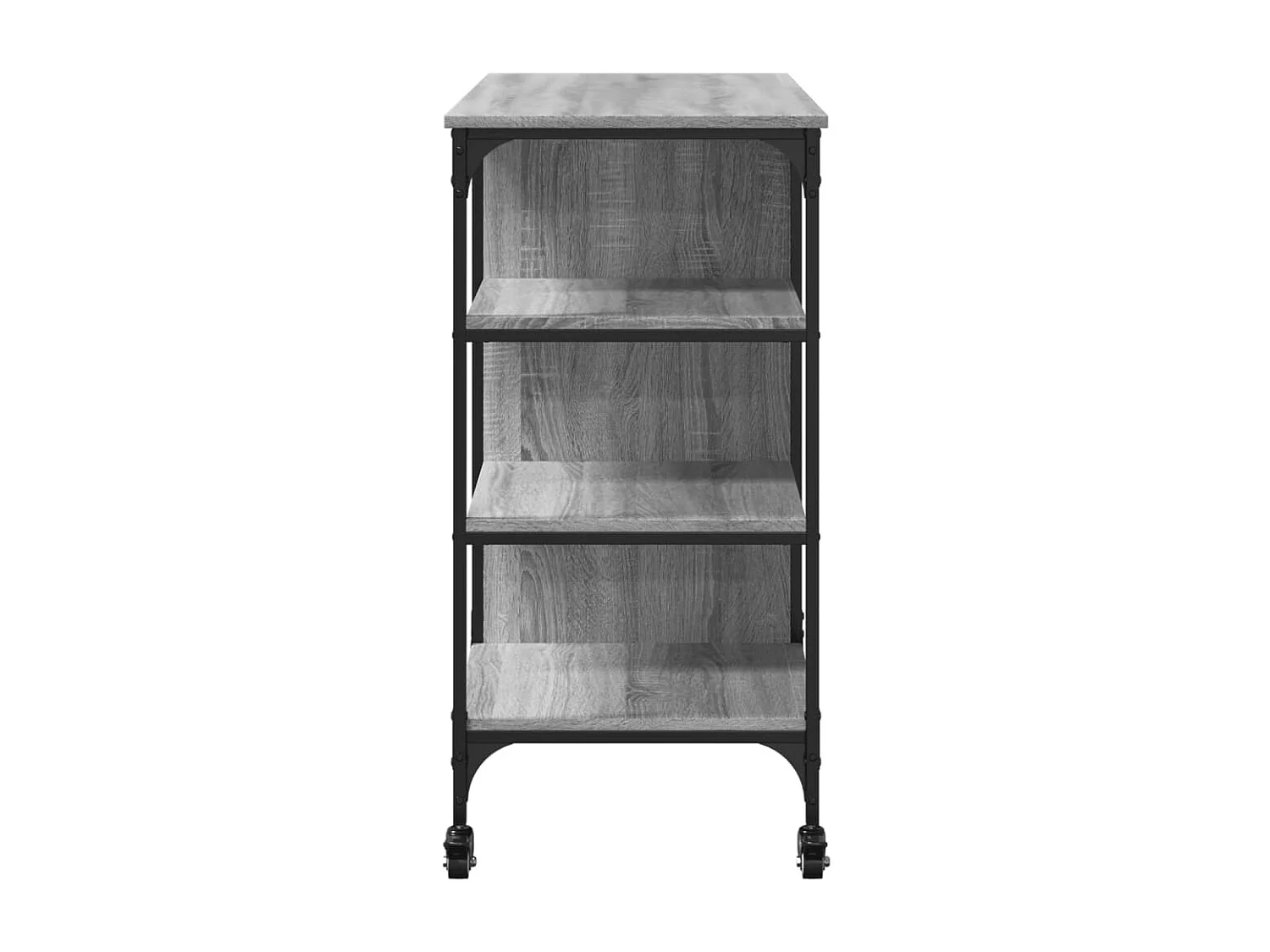 Chariot de cuisine sonoma gris 100x45x89,5 cm bois d'ingénierie