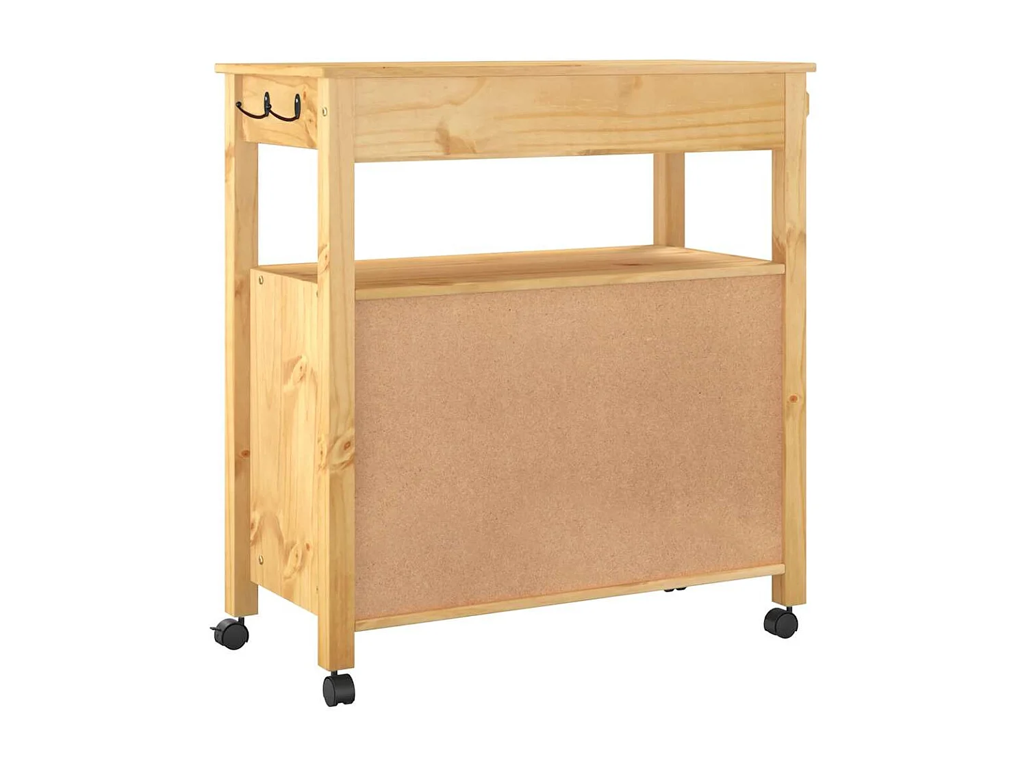 Chariot de cuisine MONZA 84x40x88,5 cm bois massif de pin