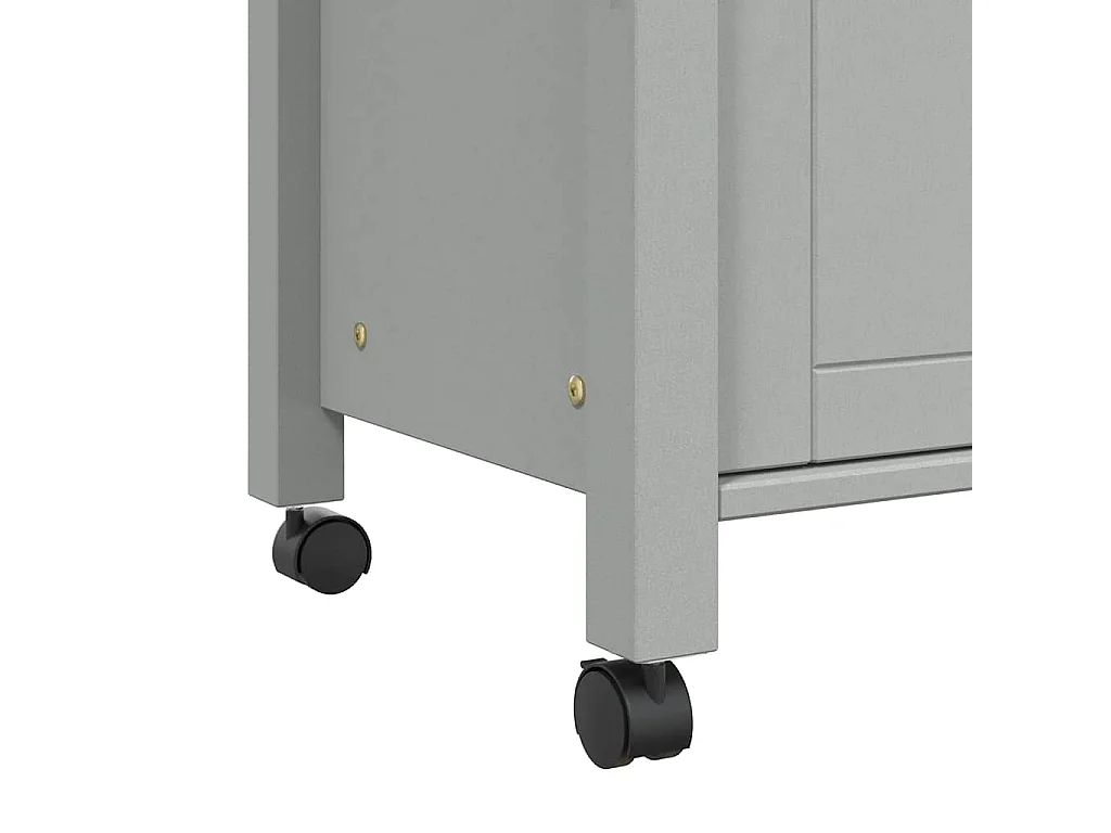 Chariot de cuisine MONZA 84x40x88,5 cm gris bois massif de pin