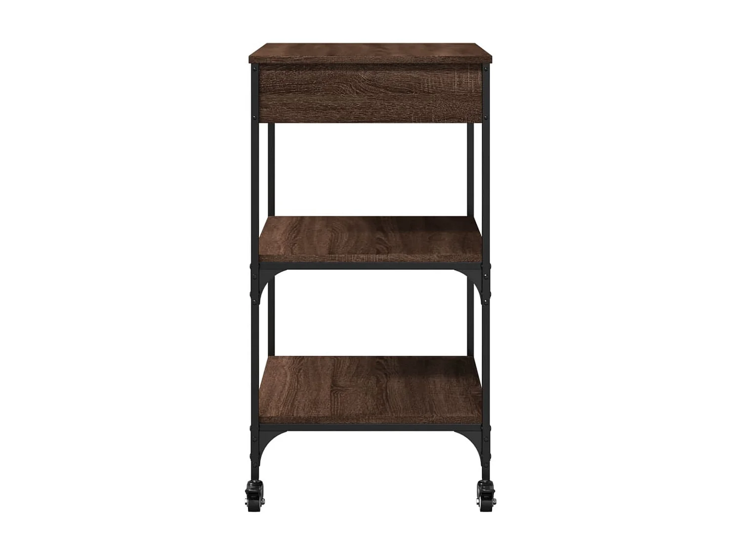 Chariot de cuisine chêne marron 60x48x89,5 cm bois d'ingénierie