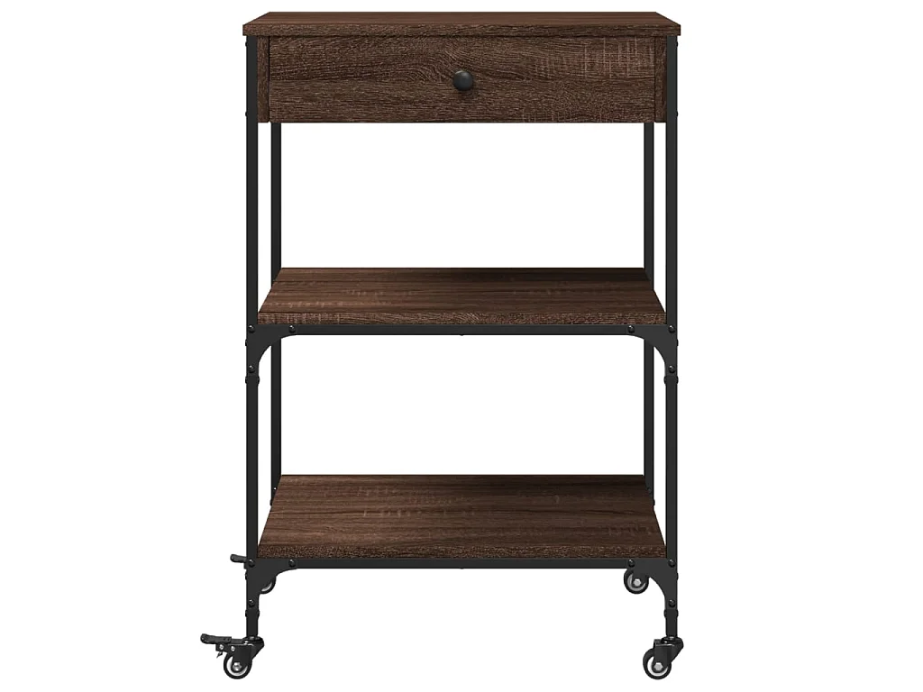 Carrello Cucina Rovere Marrone 60x48x89,5 cm Legno Multistrato