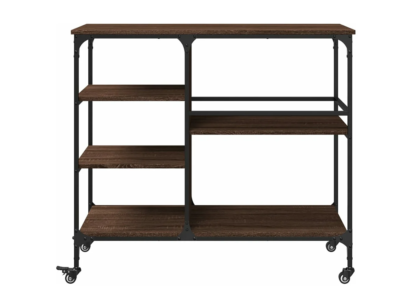 Küchenwagen Braun Eichen-Optik 100x45x89,5 cm Holzwerkstoff