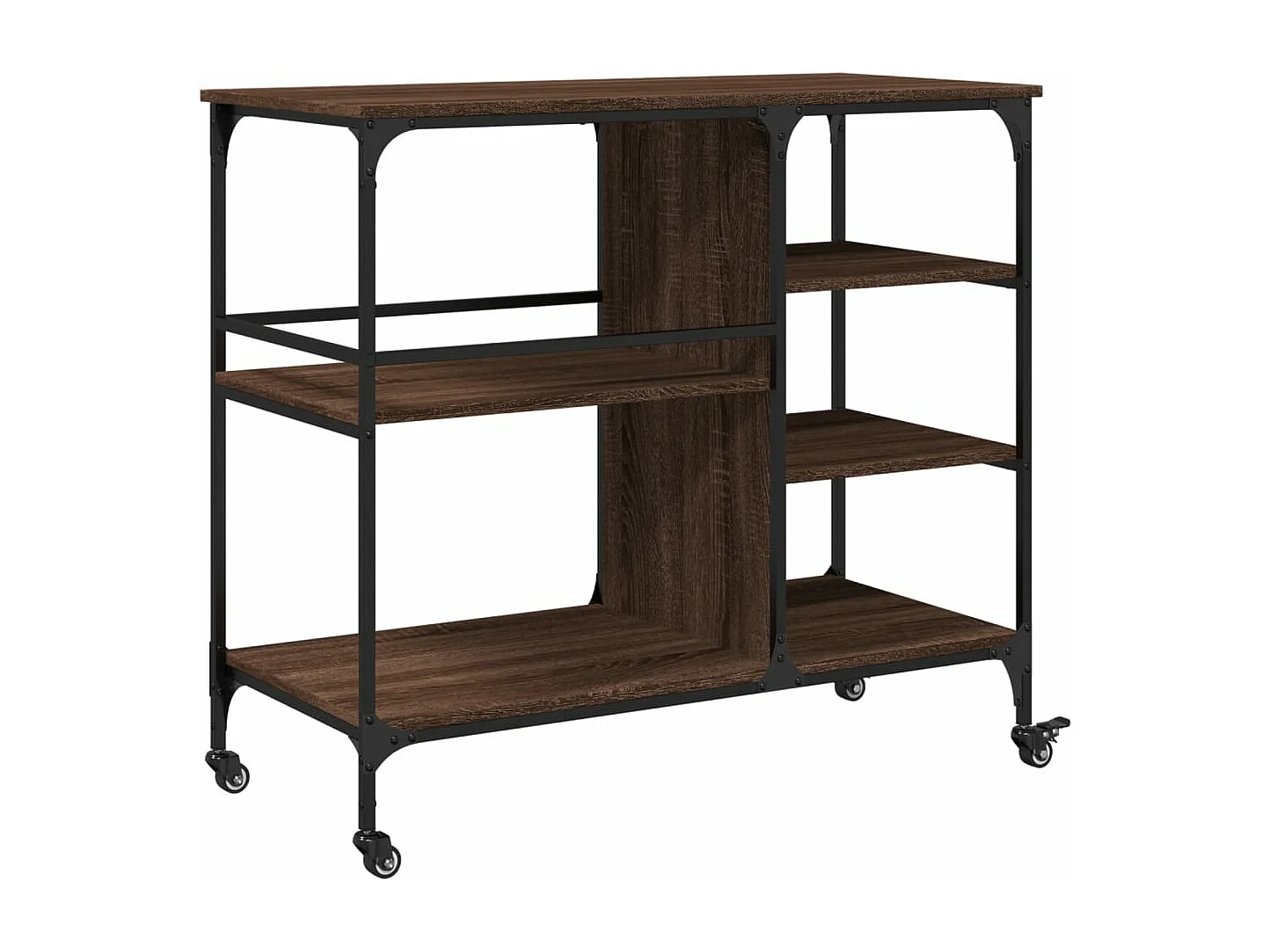 Küchenwagen Braun Eichen-Optik 100x45x89,5 cm Holzwerkstoff