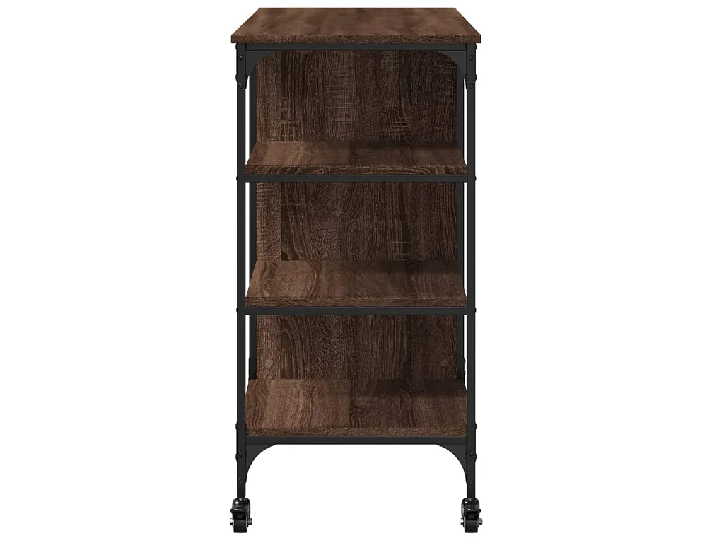 Keukentrolley 100x45x89,5 cm bewerkt hout bruin eikenkleurig