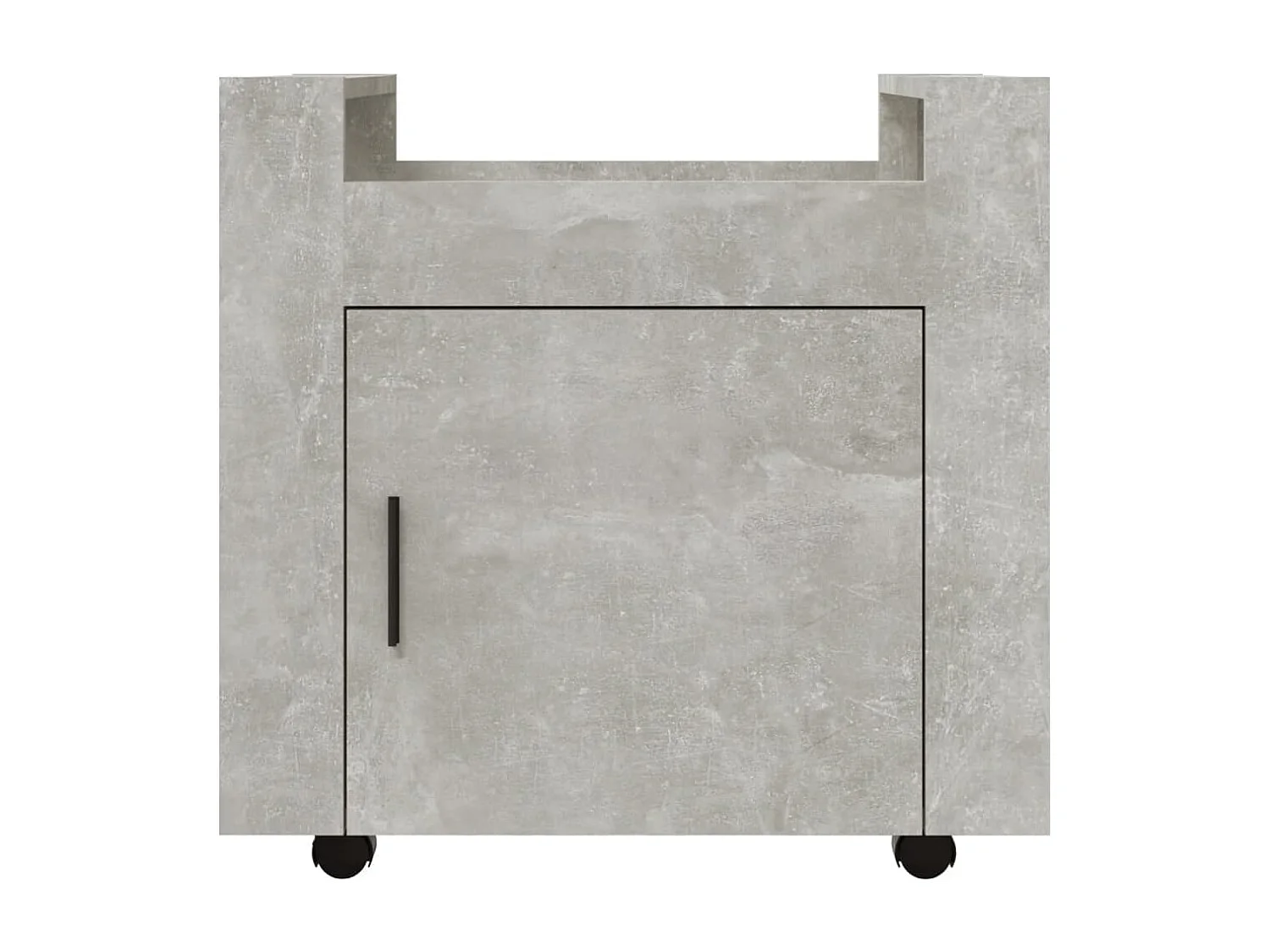 Chariot de bureau Gris béton 60x45x60 cm Bois d'ingénierie