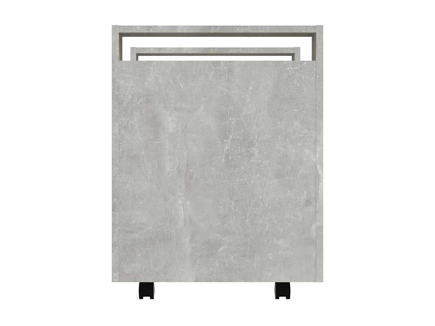 Chariot de bureau Gris béton 60x45x60 cm Bois d'ingénierie