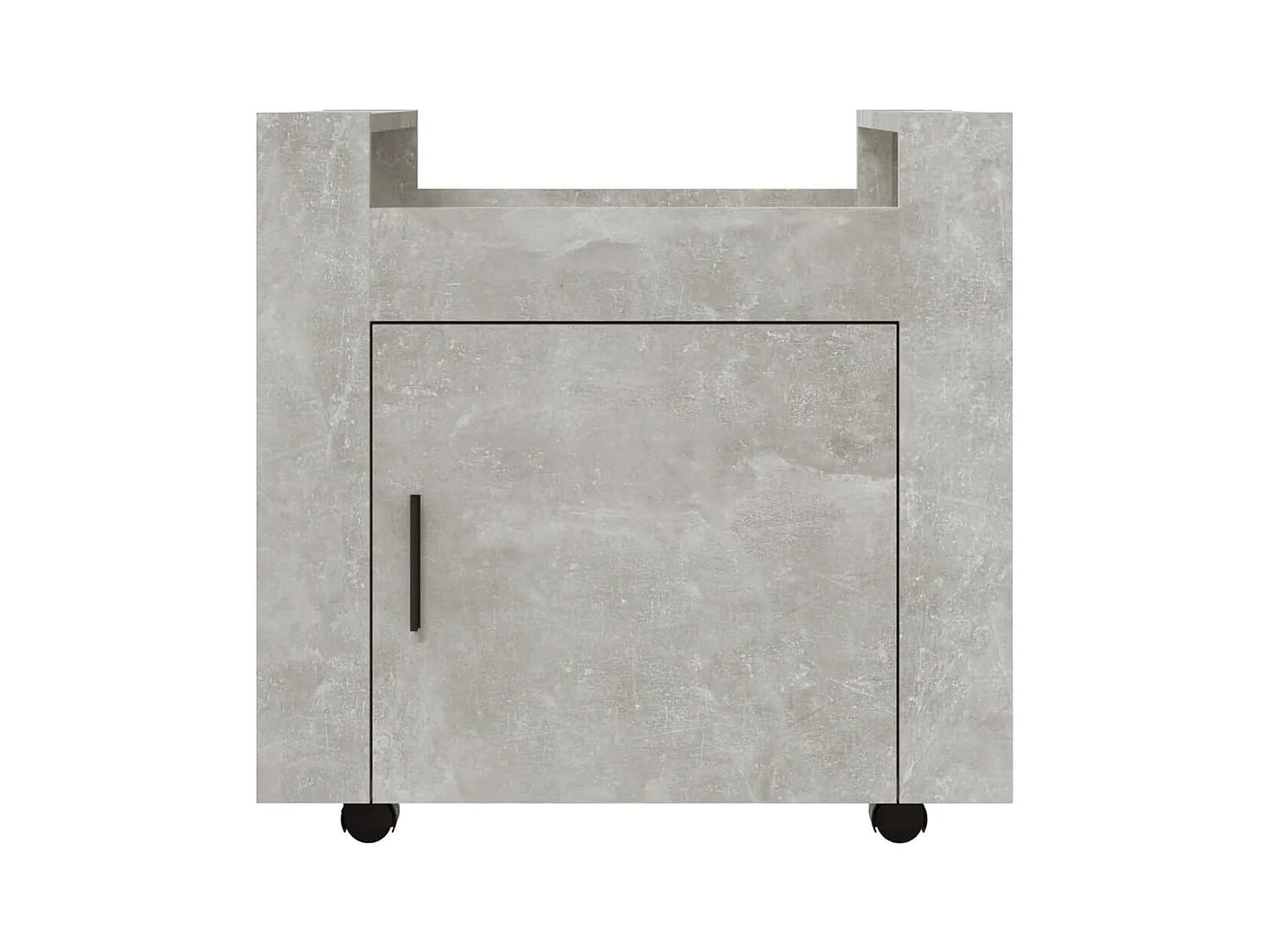 Carrito de escritorio contrachapada gris hormigón 60x45x60 cm