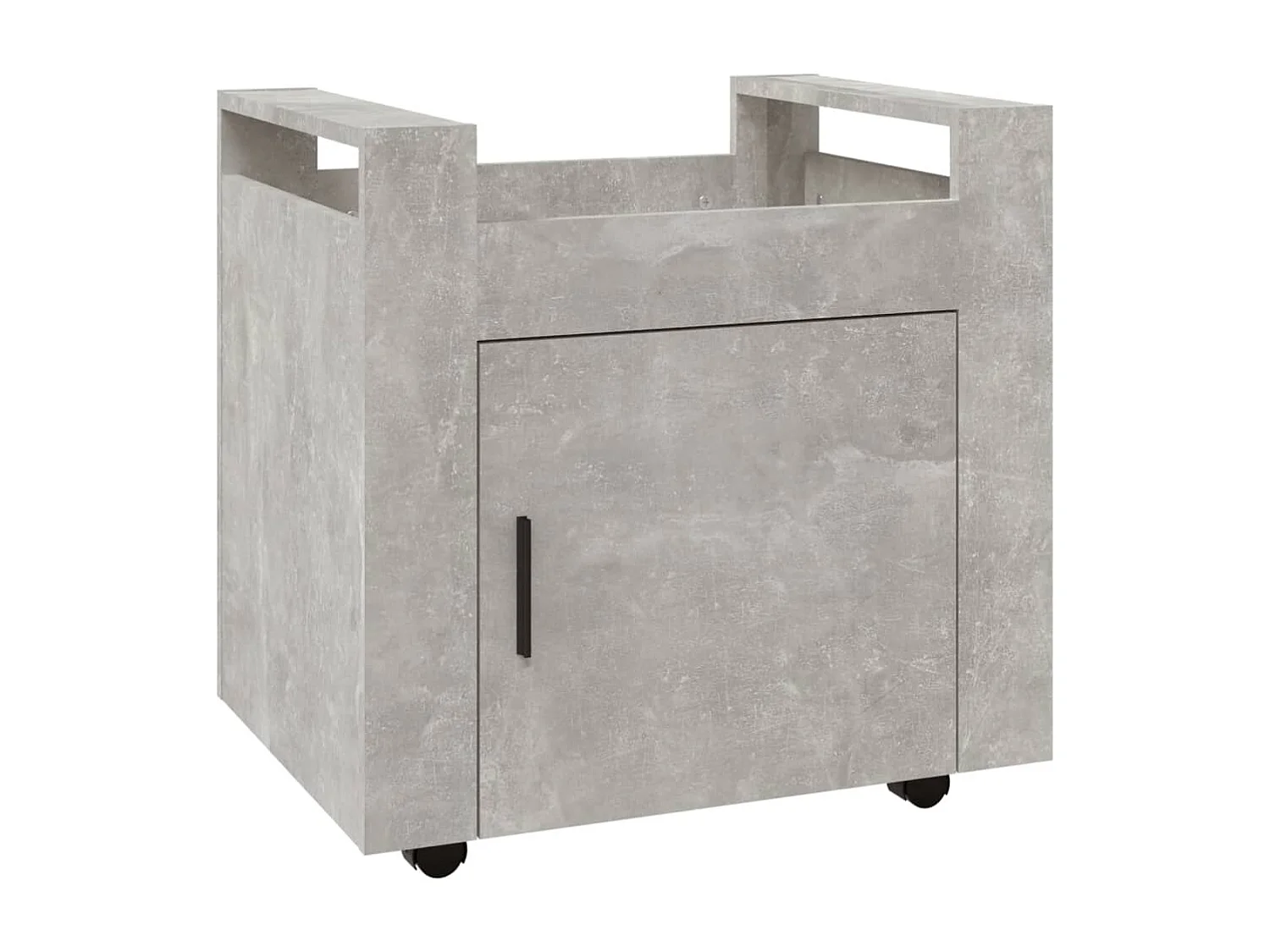 Chariot de bureau Gris béton 60x45x60 cm Bois d'ingénierie