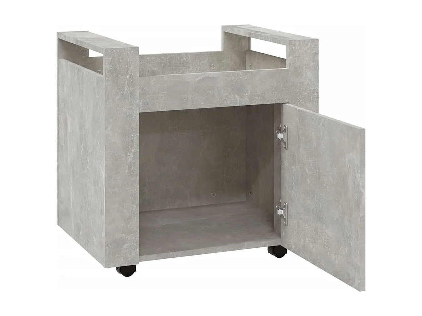 Chariot de bureau Gris béton 60x45x60 cm Bois d'ingénierie