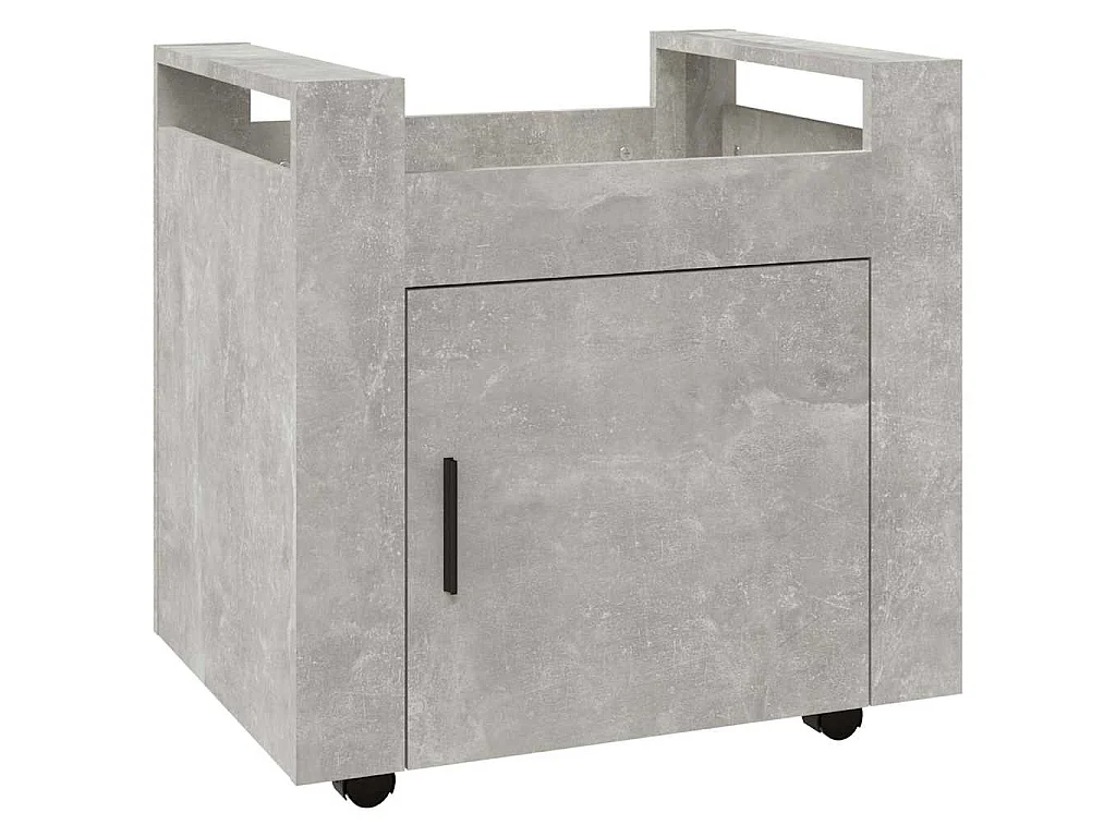 Chariot de bureau Gris béton 60x45x60 cm Bois d'ingénierie