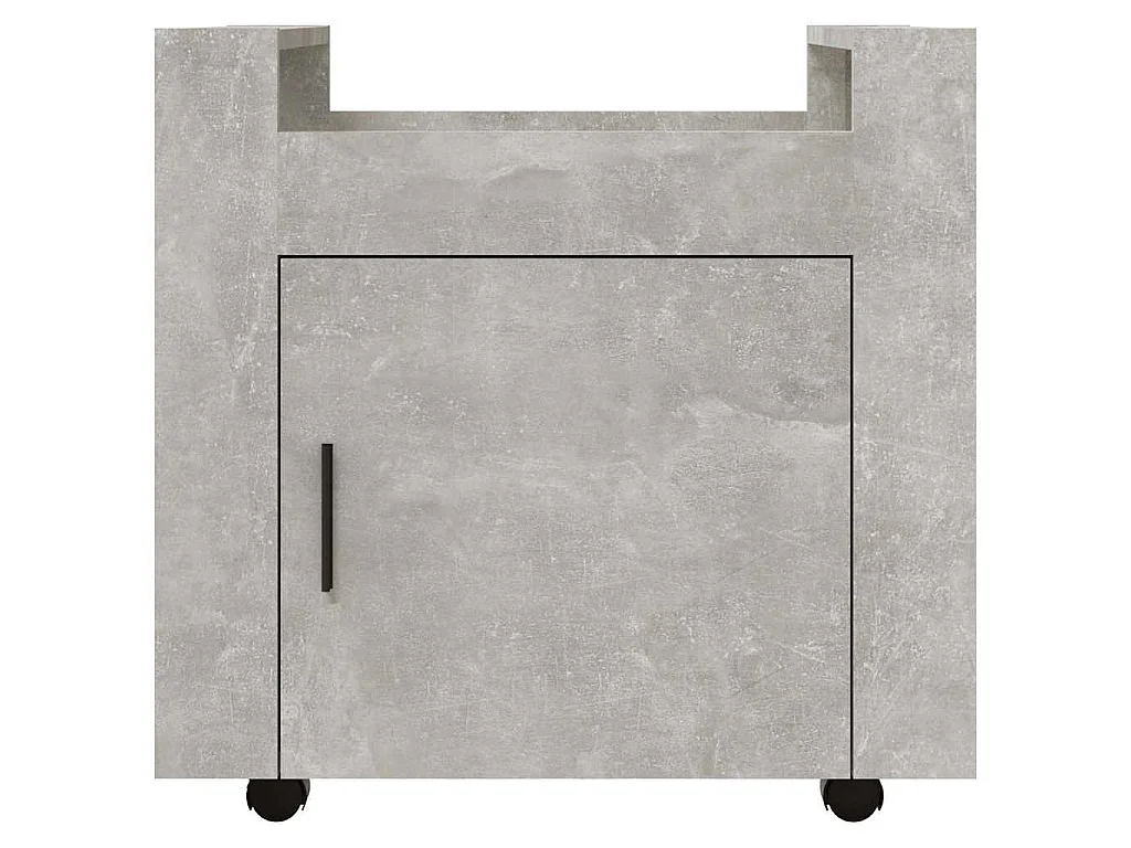 Chariot de bureau Gris béton 60x45x60 cm Bois d'ingénierie