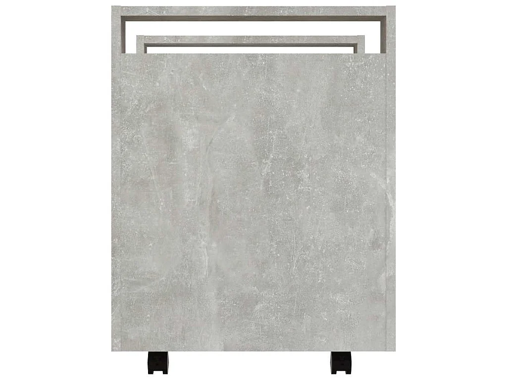 Chariot de bureau Gris béton 60x45x60 cm Bois d'ingénierie