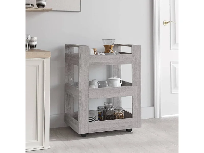 Küchenwagen Grau Sonoma 60x45x80 cm Holzwerkstoff