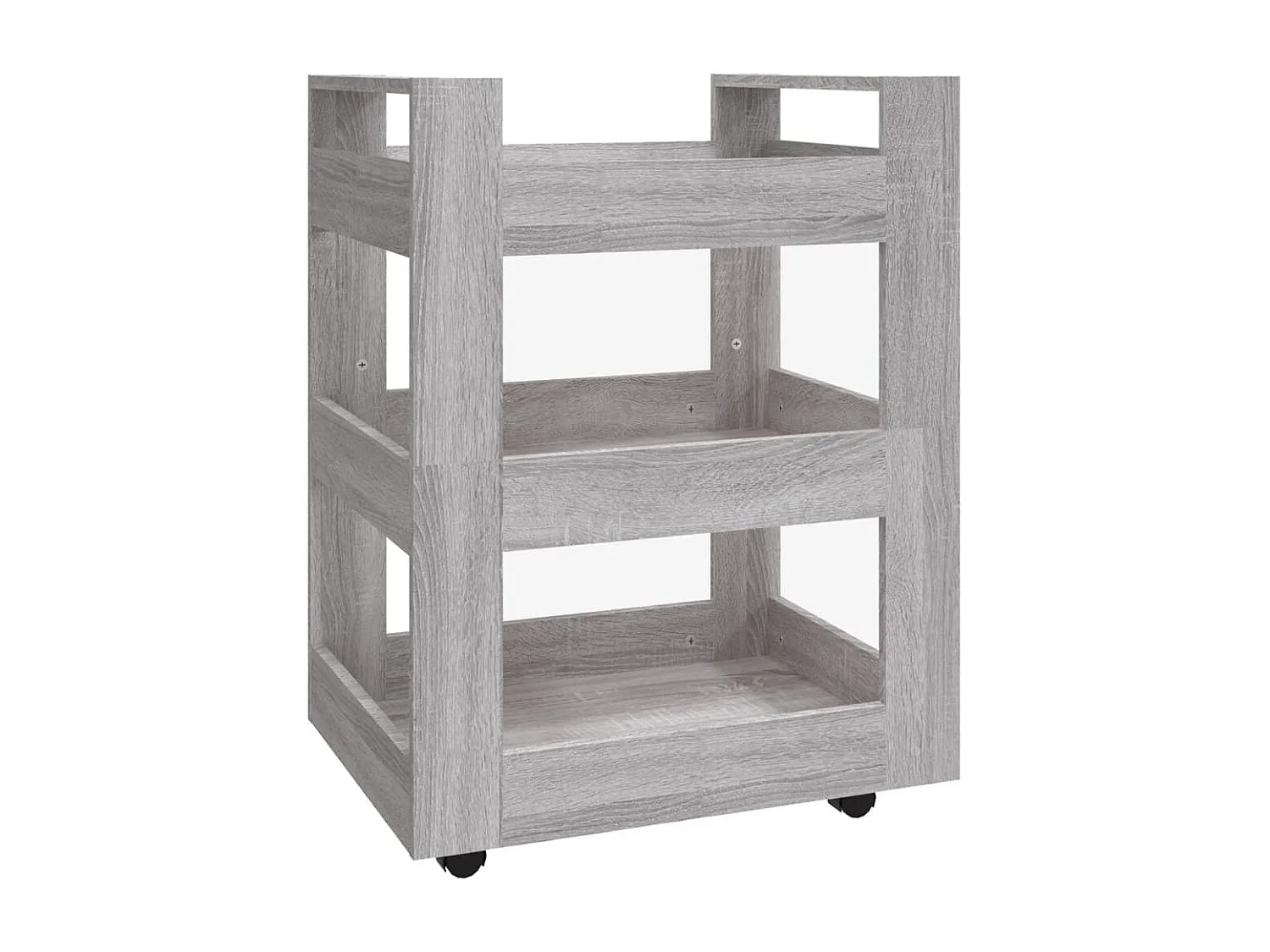 Chariot de cuisine Sonoma gris 60x45x80 cm Bois d'ingénierie