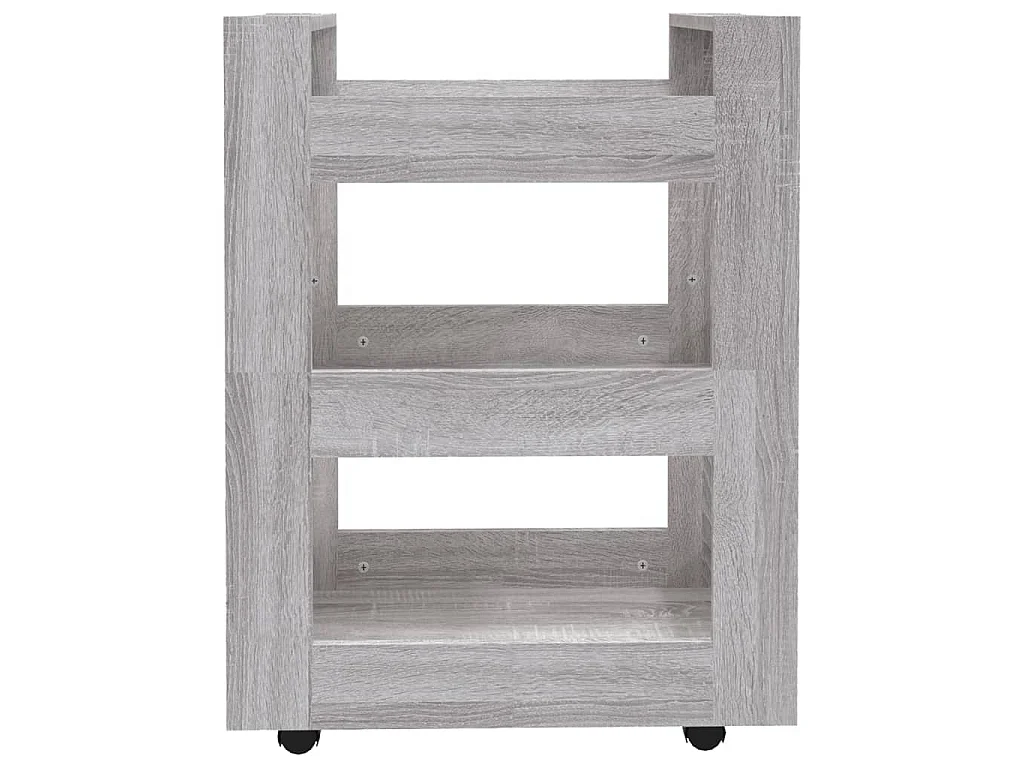 Chariot de cuisine Sonoma gris 60x45x80 cm Bois d'ingénierie