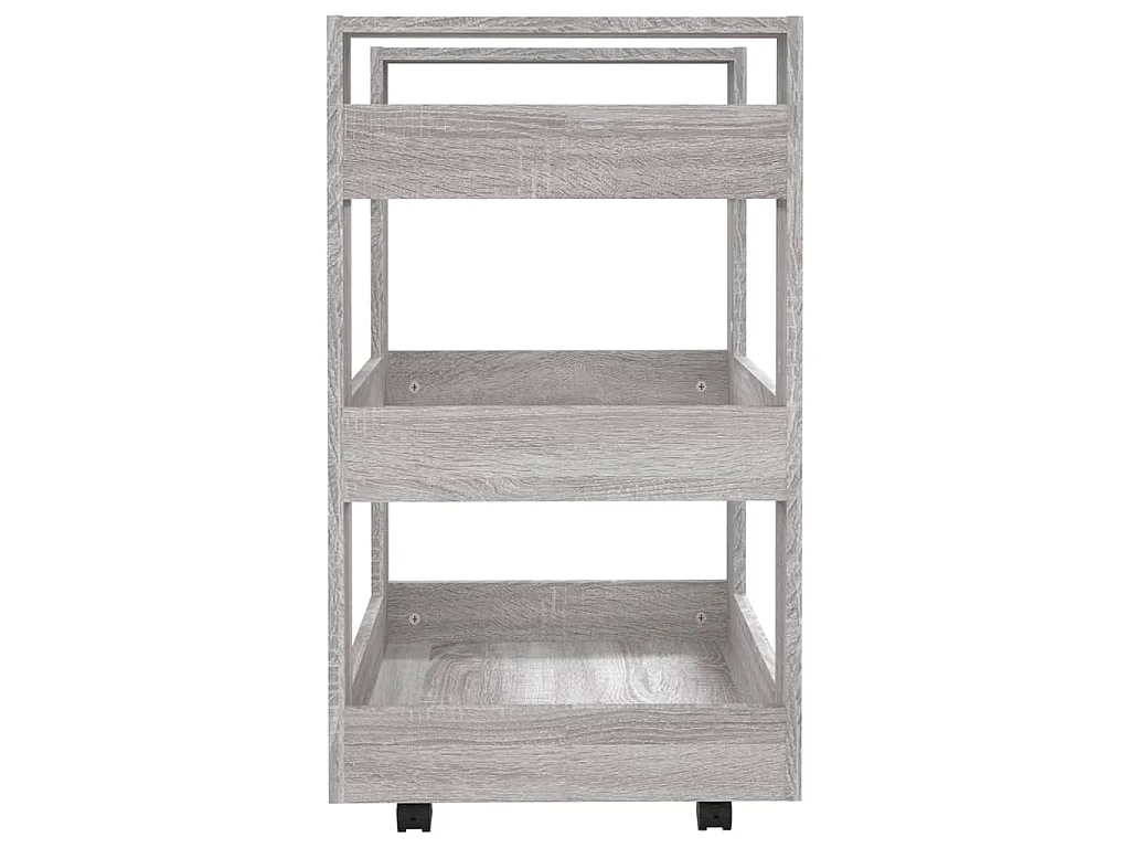Chariot de cuisine Sonoma gris 60x45x80 cm Bois d'ingénierie