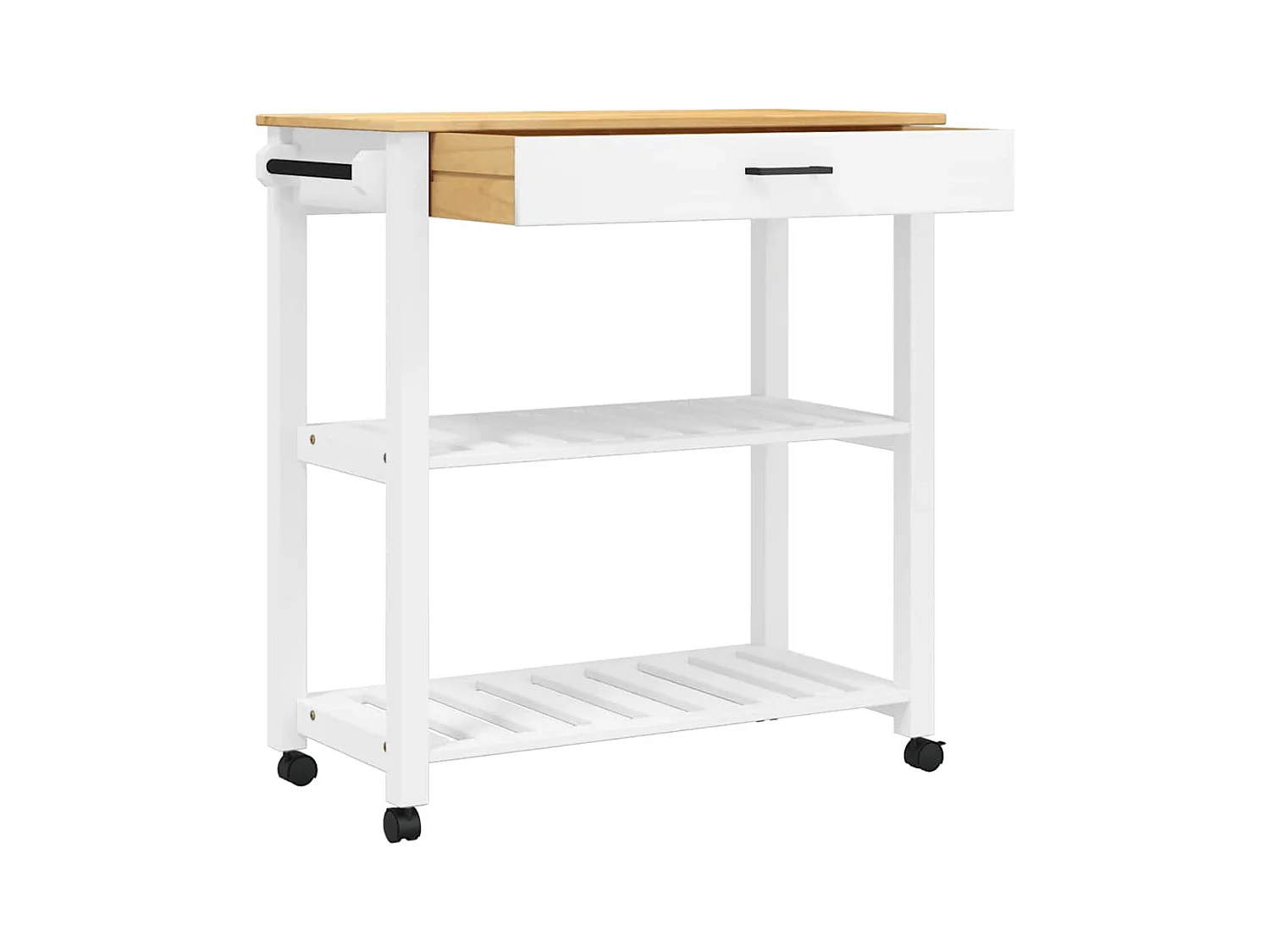 Chariot de cuisine MONZA 84x40x88,5 cm bois massif de pin