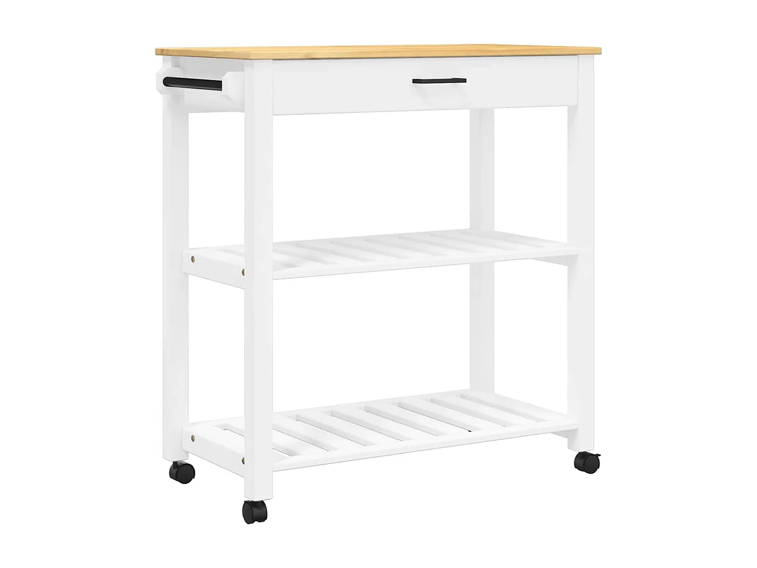 Chariot de cuisine MONZA 84x40x88,5 cm bois massif de pin