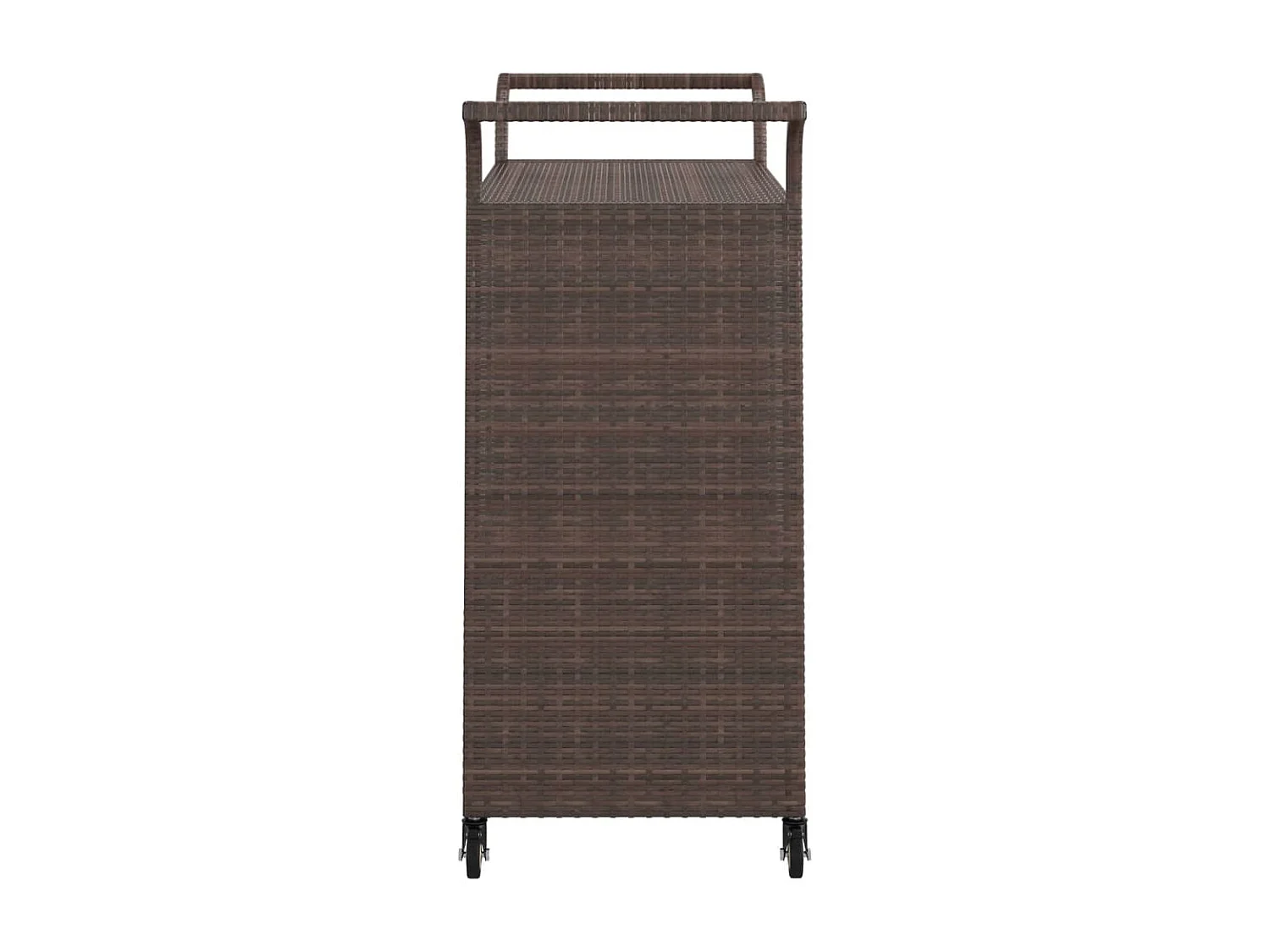 Barwagen mit Schublade Braun 100x45x97 cm Poly Rattan