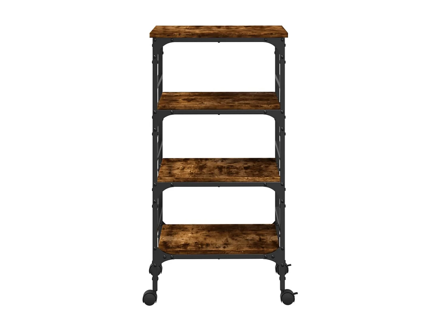 Carrito de cocina madera ingeniería roble ahumado 45x35x89,5 cm