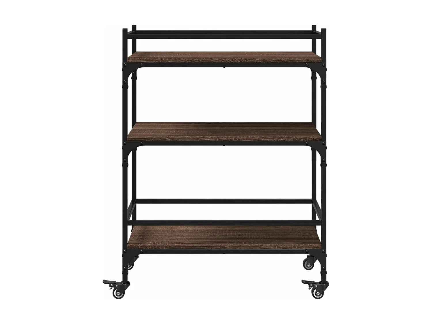 Carrello Cucina Rovere Marrone 65x40x86,5 cm Legno Multistrato