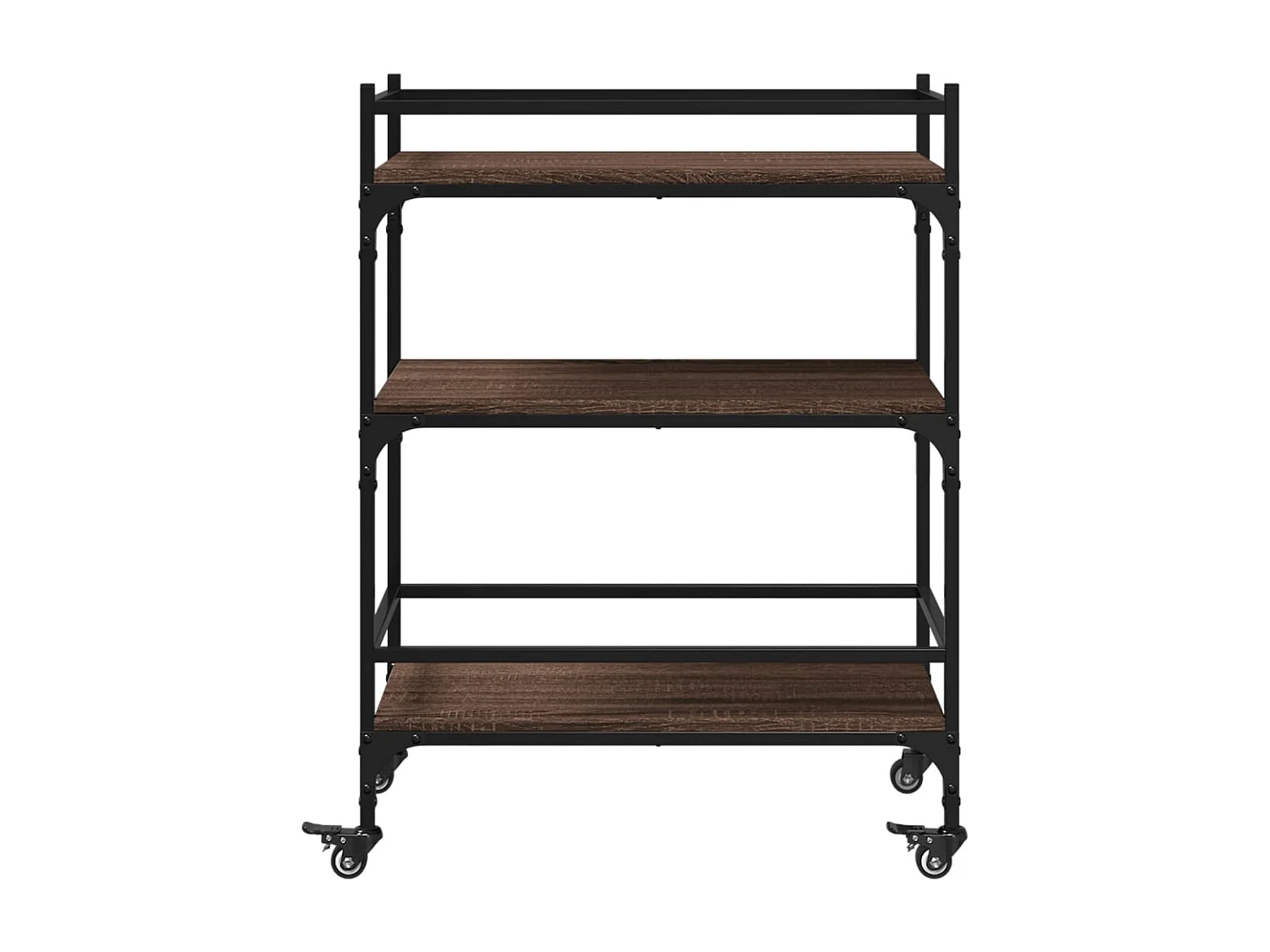 Küchenwagen Braun Eichen-Optik 65x40x86,5 cm Holzwerkstoff