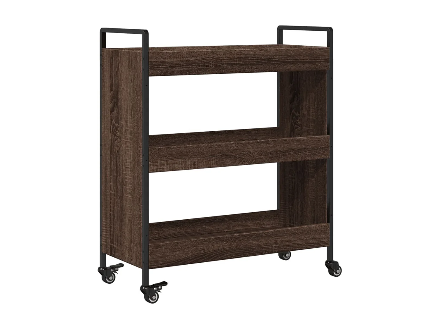 Küchenwagen Braun Eichen-Optik 70x30x82 cm Holzwerkstoff