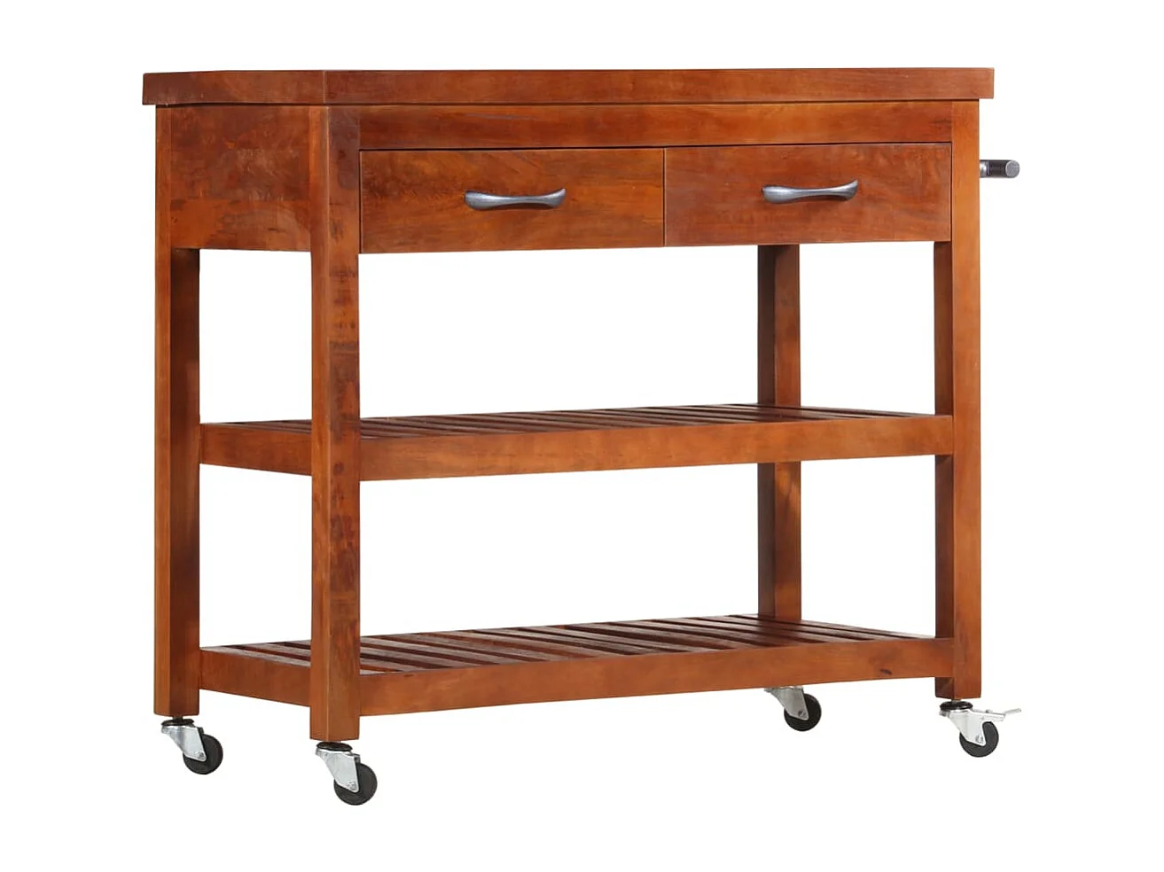 Servierwagen 100x48x89 cm Massivholz Akazie