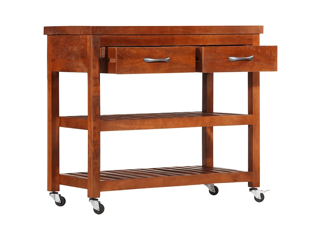 Chariot de cuisine 100x48x89 cm Bois d'acacia massif