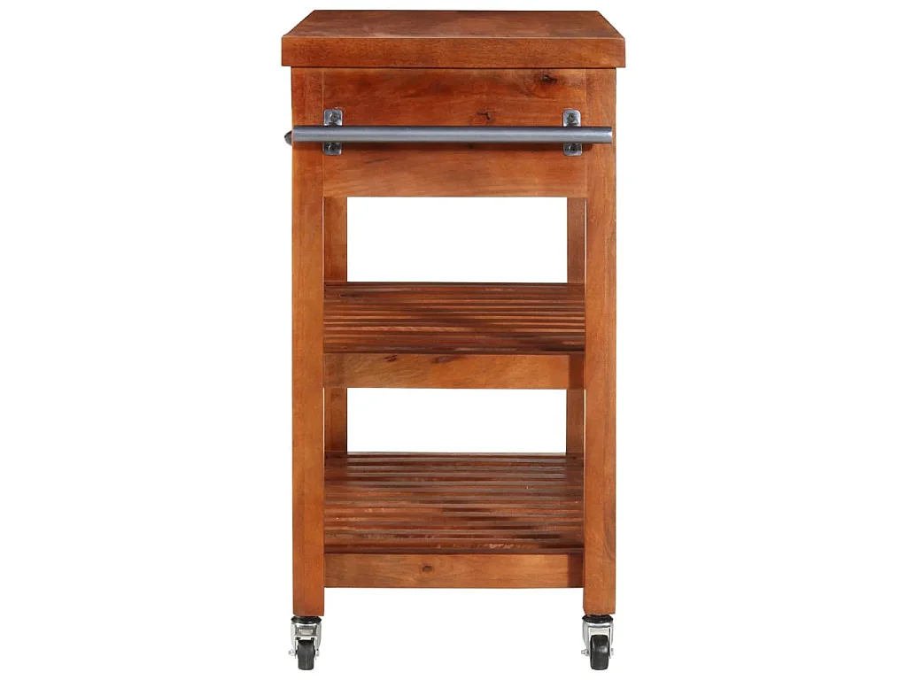 Chariot de cuisine 100x48x89 cm Bois d'acacia massif
