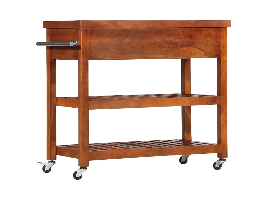 Chariot de cuisine 100x48x89 cm Bois d'acacia massif