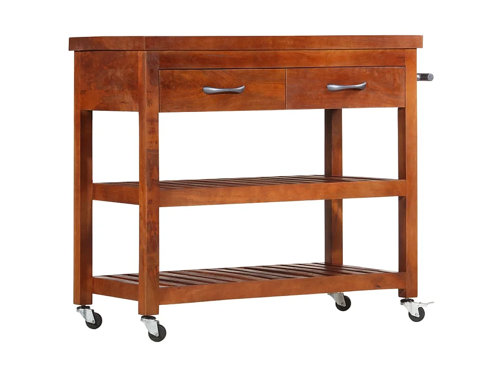 Chariot de cuisine 100x48x89 cm Bois d'acacia massif